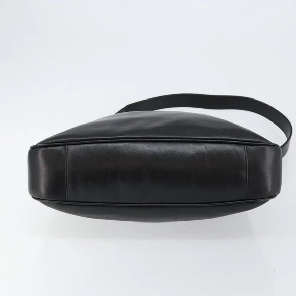 GUCCI Bamboo Hand Bag Leather 2way Black Gold - Picture 4 of 16